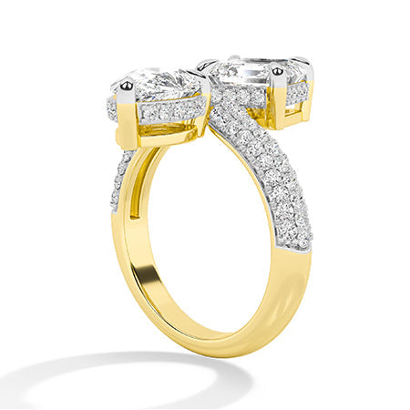 Asscher LG Diamond Ring in Rose Gold - Binson Diamonds Antwerp