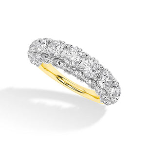 Round LG Diamond Ring in Yellow Gold - Binson Diamonds Antwerp