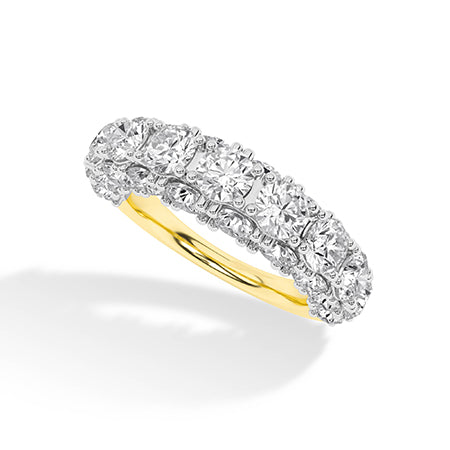 Round LG Diamond Ring in Yellow Gold - Binson Diamonds Antwerp
