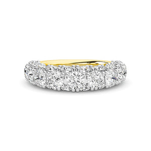 Round LG Diamond Ring in Yellow Gold - Binson Diamonds Antwerp