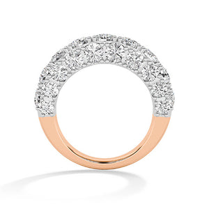 Round Lab-Grown Diamond Ring in 18K rose gold, front view