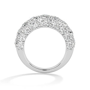 Round Lab-Grown Diamond Ring in 18K white gold, front view