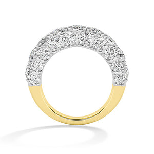Round Lab-Grown Diamond Ring in 18K yellow gold, front view