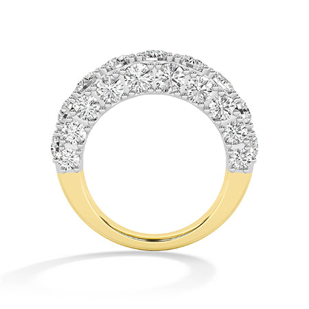 Round LG Diamond Ring in Yellow Gold - Binson Diamonds Antwerp