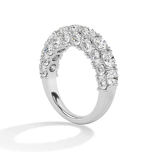 Round Lab-Grown Diamond Ring in 18K white gold, side view