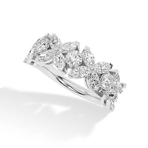 Marquise LG Diamond Ring in White Gold - Binson Diamonds Antwerp