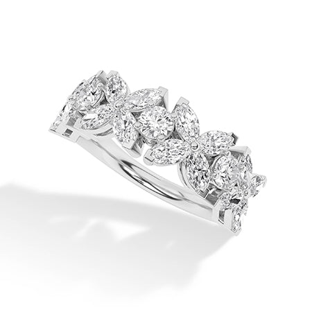 Marquise LG Diamond Ring in White Gold - Binson Diamonds Antwerp