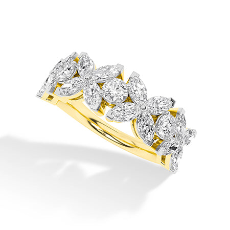 Marquise LG Diamond Ring in White Gold - Binson Diamonds Antwerp