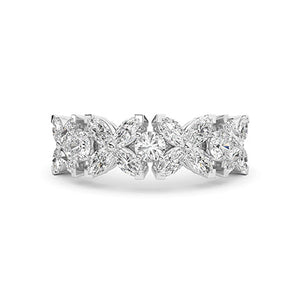 Marquise LG Diamond Ring in White Gold - Binson Diamonds Antwerp