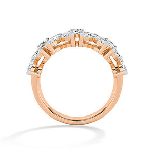 Marquise Lab-Grown Diamond Ring in 18K rose gold, front view