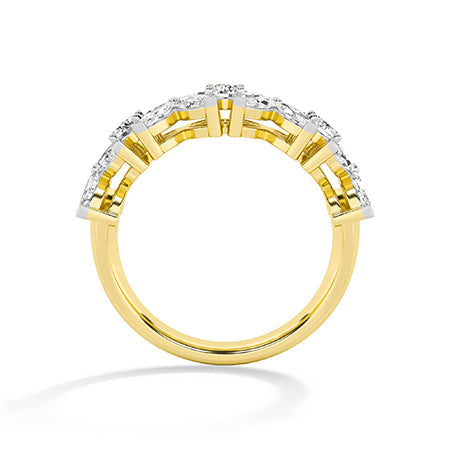 Marquise LG Diamond Ring in White Gold - Binson Diamonds Antwerp