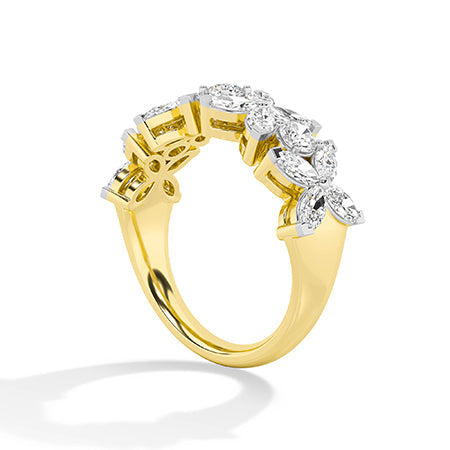 Marquise LG Diamond Ring in White Gold - Binson Diamonds Antwerp