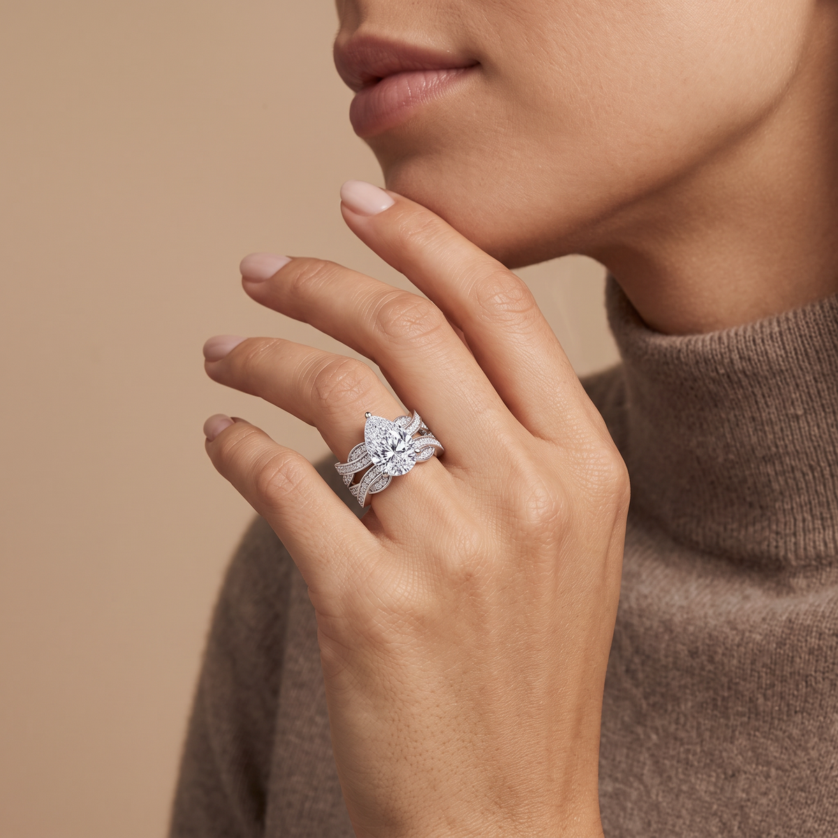 Pear LG Diamond Ring