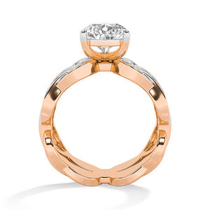 Pear LG Diamond Ring in White Gold - Binson Diamonds Antwerp