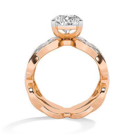 Pear LG Diamond Ring in White Gold - Binson Diamonds Antwerp