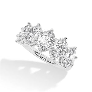 Oval LG Diamond Ring in White Gold - Binson Diamonds Antwerp