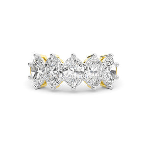 Oval LG Diamond Ring in White Gold - Binson Diamonds Antwerp