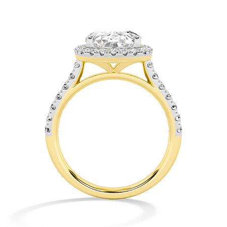 Cushion LG Diamond Ring in Rose Gold - Binson Diamonds Antwerp