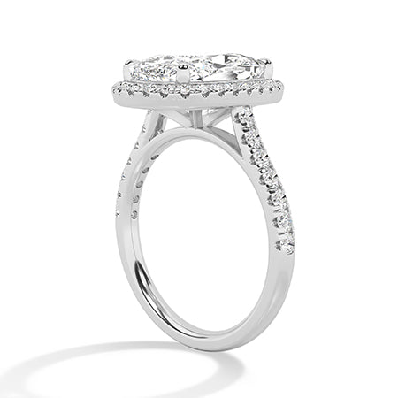 Cushion LG Diamond Ring in Rose Gold - Binson Diamonds Antwerp
