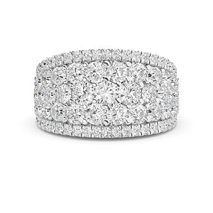 Round Lab-Grown Diamond Ring in 18K white gold, overhead view
