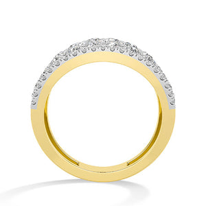 Round Lab-Grown Diamond Ring in 18K yellow gold, front view