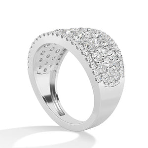 Round Lab-Grown Diamond Ring in 18K white gold, side view