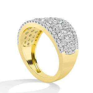 Round LG Diamond Ring in Yellow Gold - Binson Diamonds Antwerp