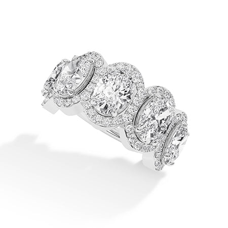 Oval LG Diamond Ring in White Gold - Binson Diamonds Antwerp