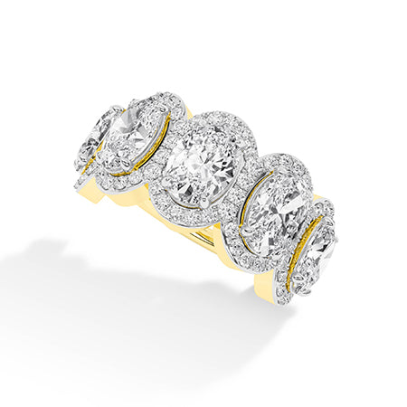 Oval LG Diamond Ring in White Gold - Binson Diamonds Antwerp