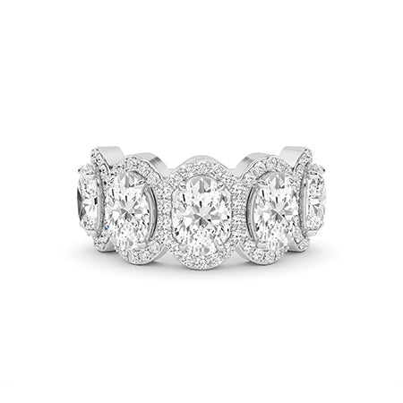 Oval LG Diamond Ring in White Gold - Binson Diamonds Antwerp
