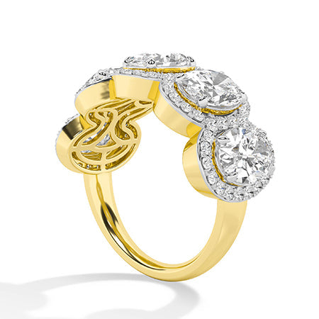 Oval LG Diamond Ring in White Gold - Binson Diamonds Antwerp