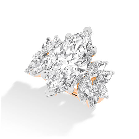Marquise LG Diamond Ring in White Gold - Binson Diamonds Antwerp