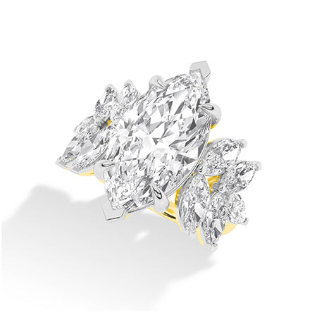 Marquise LG Diamond Ring in White Gold - Binson Diamonds Antwerp