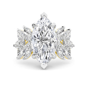 Marquise Lab-Grown Diamond Ring in 18K yellow gold, overhead view