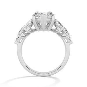 Marquise Lab-Grown Diamond Ring in 18K white gold, front view