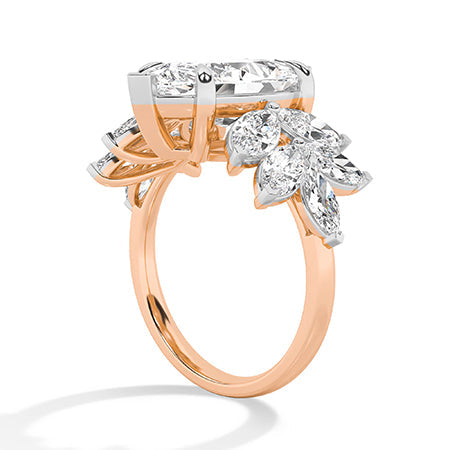 Marquise LG Diamond Ring in White Gold - Binson Diamonds Antwerp