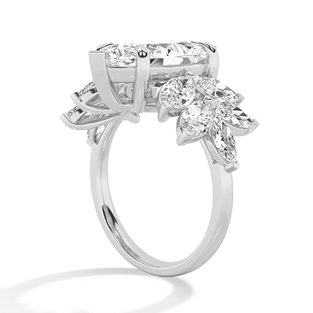 Marquise LG Diamond Ring in White Gold - Binson Diamonds Antwerp