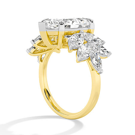 Marquise LG Diamond Ring in White Gold - Binson Diamonds Antwerp