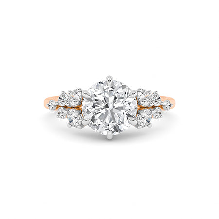 Round LG Diamond Ring in Rose Gold - Binson Diamonds Antwerp