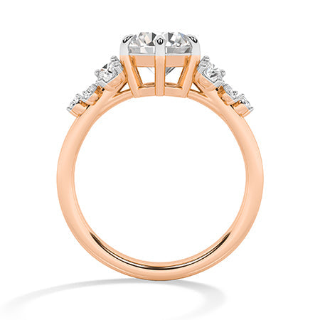 Round LG Diamond Ring in Rose Gold - Binson Diamonds Antwerp