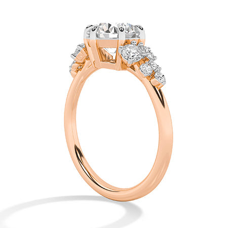Round LG Diamond Ring in Rose Gold - Binson Diamonds Antwerp
