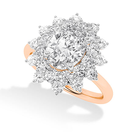 Round LG Diamond Ring in Yellow Gold - Binson Diamonds Antwerp
