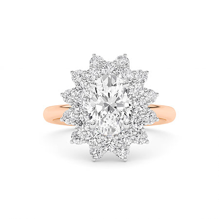 Round LG Diamond Ring in Yellow Gold - Binson Diamonds Antwerp