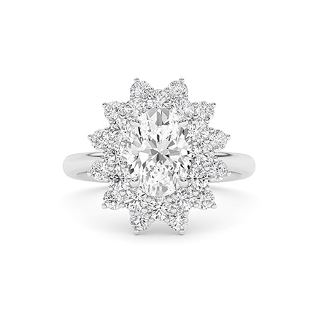 Round LG Diamond Ring in Yellow Gold - Binson Diamonds Antwerp