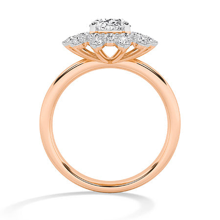 Round LG Diamond Ring in White Gold - Binson Diamonds Antwerp