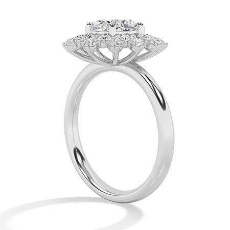 Round LG Diamond Ring in Yellow Gold - Binson Diamonds Antwerp