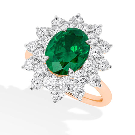 Round LG Diamond Ring in White Gold - Binson Diamonds Antwerp