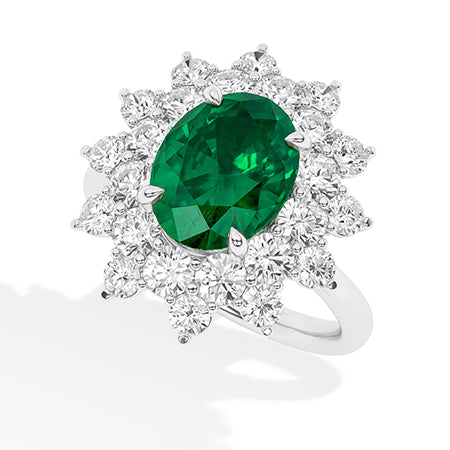 Round LG Diamond Ring in White Gold - Binson Diamonds Antwerp