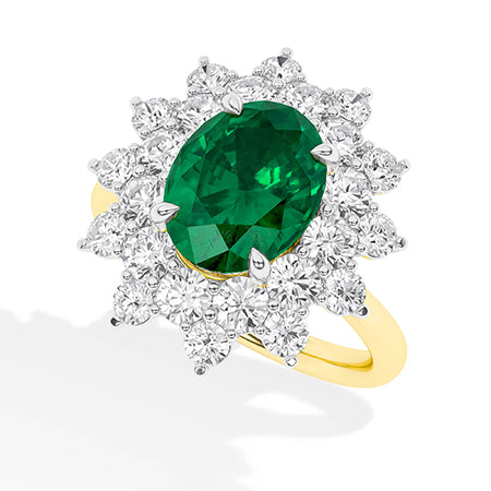 Round LG Diamond Ring in White Gold - Binson Diamonds Antwerp