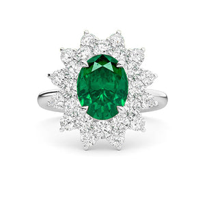 Round LG Diamond Ring in White Gold - Binson Diamonds Antwerp